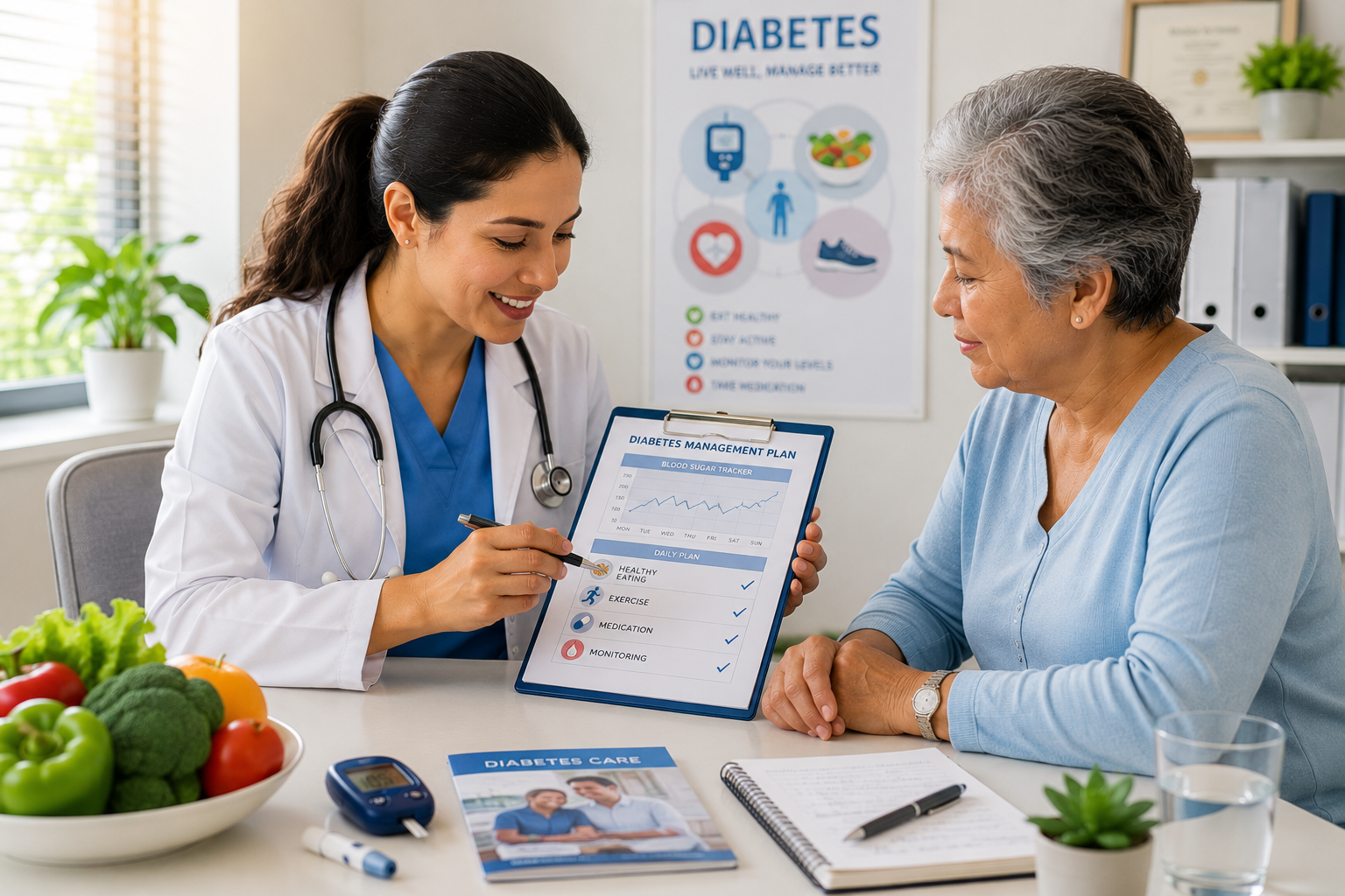 Regular checkups are essential for effective diabetes management.